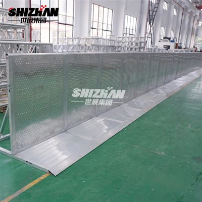 Alumīnija koncertu saliekamā pūļa kontroles barjera Mojo barikāde